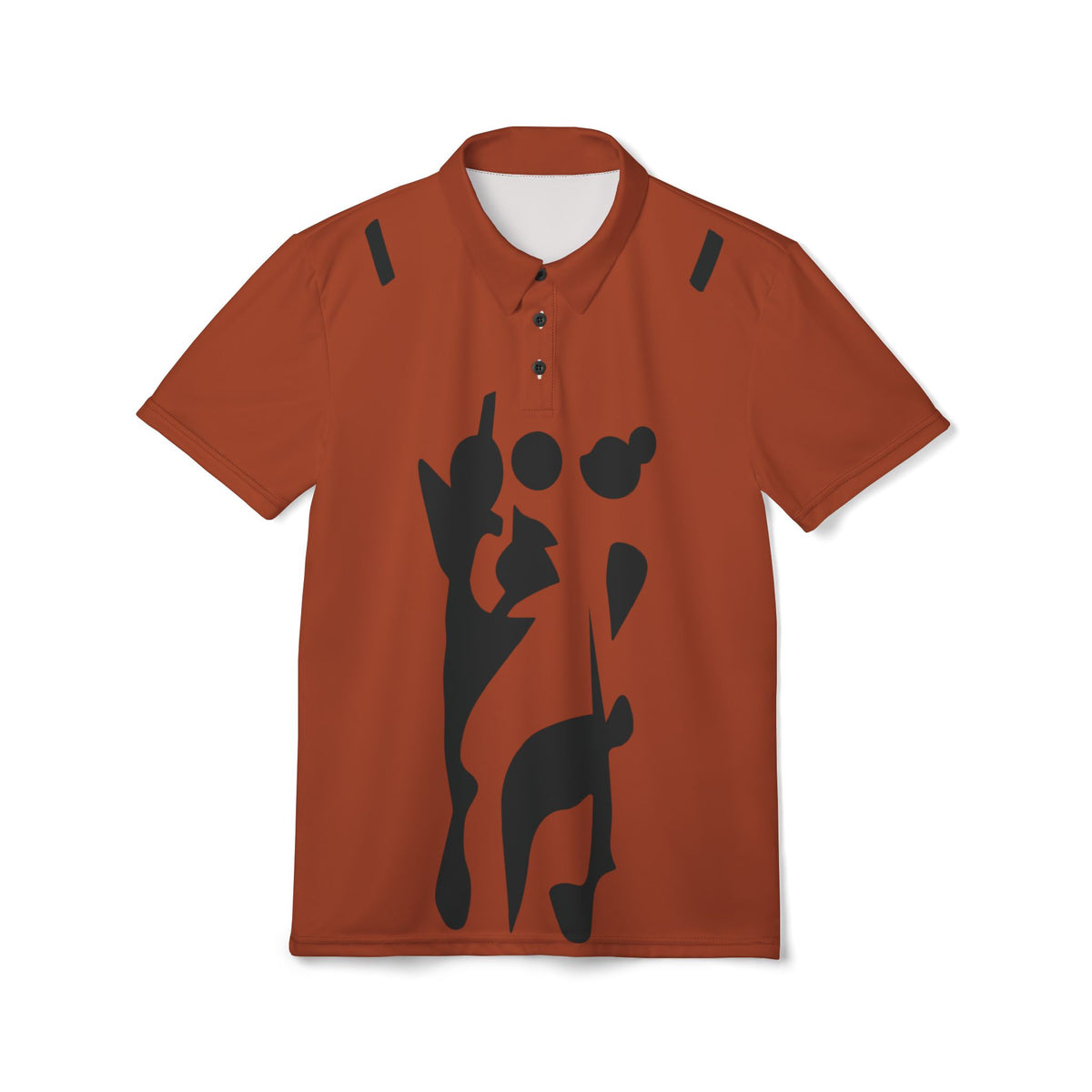 Rustic Orange Abstract Black Design Sanji Inspired Polo Shirt