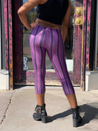 Arcane Jinx Capri Leggings, Netflix League of Legends Inspired Cosplay Casual Purple Pants Lol Video Gaming Apparel Birthday Gift for Her