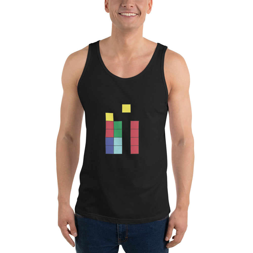 Retro Puzzle Racerback Tank Top Anime Persona 5 Futaba Sakura Gamer Arcade Tee Geeky 80s 90s Otaku Cosplay Inspired Video Game Shirt