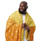 Yellow Demon Slayer Sherpa Blanket Anime Zenitsu Manga Fuzzy Merch Haori Design Manga Gift Decor Warm Winter Large Coach Throw