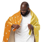 Yellow Demon Slayer Sherpa Blanket Anime Zenitsu Manga Fuzzy Merch Haori Design Manga Gift Decor Warm Winter Large Coach Throw