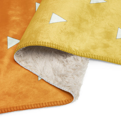 Yellow Zenitsu Inspired Sherpa Blanket